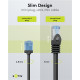 Ultra-Flexible CAT 6A Patch Cable, Slim, U/UTP, black (0.5m)