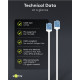 Ultra-Flexible CAT 6A Patch Cable, Slim, U/UTP, white (7.5m)