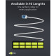 Ultra-Flexible CAT 6A Patch Cable, Slim, U/UTP, white (7.5m)