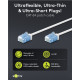 Ultra-Flexible CAT 6A Patch Cable, Slim, U/UTP, white (7.5m)