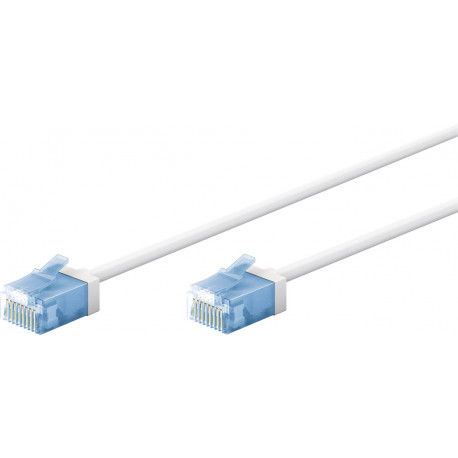 Ultra-Flexible CAT 6A Patch Cable, Slim, U/UTP, white (7.5m)