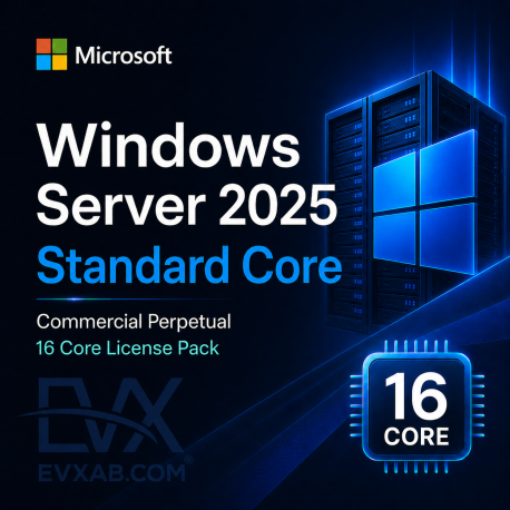 Windows Server Standard Core 2025 Commercial Perpetual 16 Core