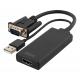 VGA till HDMI adapter (ljud via USB)