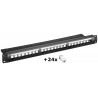 19" Patchpanel (Inkl. 24 x CAT6 Keystone)