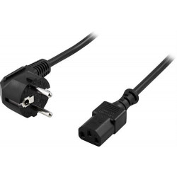 Jordad Apparatkabel CEE 7/7 till rak IEC 60320 C13 (5 m)