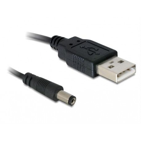 USB kontakt till DC 5.5 x 2.1 mm