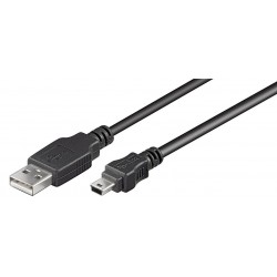 Mini-USB-kabel Svart 1m