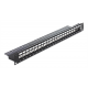 DeLOCK 19" Keystone Patchpanel 24-portar