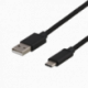 DELTACO USB 2 0 tygbeklädd USB C ha til