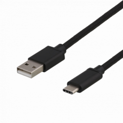 USB-C ha till USB-A (1.5m, USB 2.0, tygbeklädd)