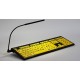 Logickeyboard Largeprint Nero för PC, Slim Line (Black On Yellow)