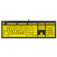 Logickeyboard Largeprint Nero för PC, Slim Line (Black On Yellow)