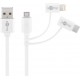 3 i 1 USB-kabel med micro-USB, Lightning och USB-C