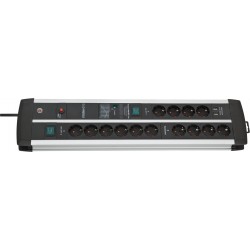 Brennenstuhl Premium-Protect-Line 120.000A automatic extension socket with surge protection and USB-Charger 11-way, 3m