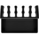 5-slot cable management, black 2-piece set for organising and attach