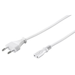 Euro connection cord 1.5m, white (Type C CEE 7/16)
