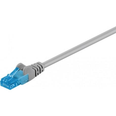 CAT6A patch cable U/UTP, grey LSZH halogen-free, CU