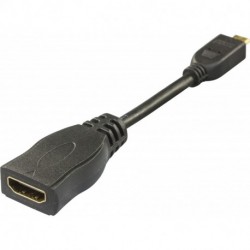 HDMI-adapter (Micro HDMI hane till HDMI 19 pin hona)