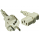 Power cord Europe CEE 7/7 to C13, 0.75mm², 1.8m