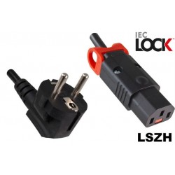 IEC Lock Låsbar apparatkabel C13 1,5m