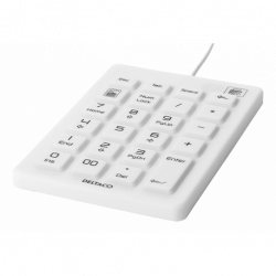 Numeriskt tangentbord i silikon (Vit, IP68)