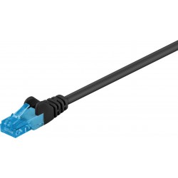 CAT 6A patch cable 0,25m U/UTP (Black)