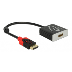 Delock Aktiv DisplayPort 1.4 till HDMI-adapter 4K 60 Hz (HDR)