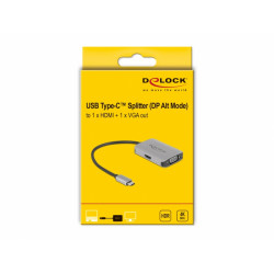 Delock USB Type-C™ Splitter (DP Alt Mode) till 1 x HDMI + 1 x VGA
