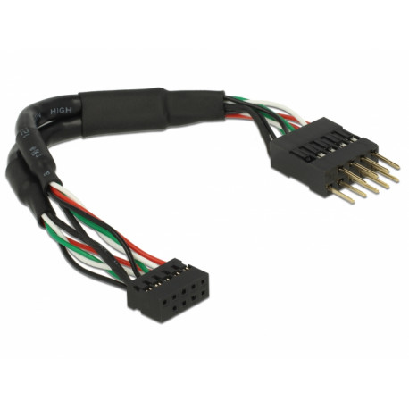 Delock USB 2.0-kabel med stifthuvud (för intern anslutning 12cm)