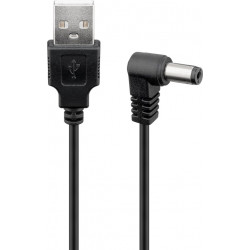 USB kontakt till DC 5.5 x 2.1 mm