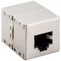 RJ45 Modular coupler, CAT 5e 2x RJ45 female (8P8C)