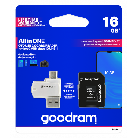 Goodram micro SDHC/OTG USB 2.0, 16GB