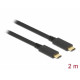 USB 3.1 Gen 1 (5 Gbps) kabel Type-C till Type-C, 2m, PD 5A