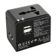 Reseadapter med 2 x USB, 2.1A