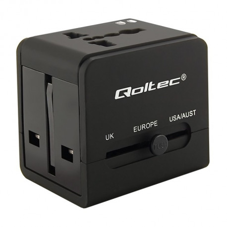 Reseadapter med 2 x USB, 2.1A