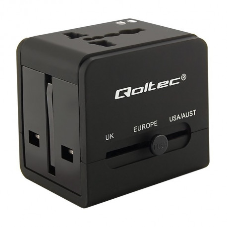 Universal travel adapter with  2 x USB