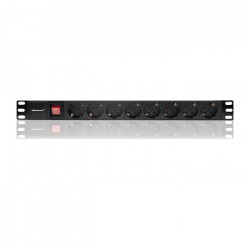 Qoltec Power strip for RACK 1U (16A , PDU, 8xSCHUKO, 2m)