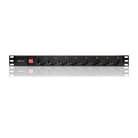 Qoltec Power strip for RACK 1U (16A , PDU, 8xSCHUKO, 2m)