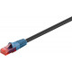 CAT 6 Outdoor-patch cable, U/UTP, black CCA copper material mixture for SOHO application, PE-outer jacket