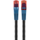 CAT 6 Outdoor-patch cable, U/UTP, black CCA copper material mixture for SOHO application, PE-outer jacket