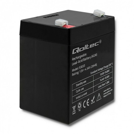 Qoltech AGM-batteri 12V 4.5Ah