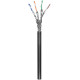 CAT 6 outdoor network cable, S/FTP (PiMF), Black copper-clad aluminium wire (CCA), AWG 23/1 (solid), polyethylene cable sheat