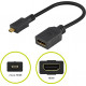 Micro HDMI to HDMI-adapter (male type D to female type A)