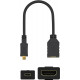 Micro HDMI to HDMI-adapter (male type D to female type A)