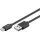 USB 2.0 Cable (USB-C™ to USB A), Black suitable for devices with a USB-C™ connection