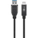 USB-C™ cable (USB 3.1 generation 2, 3A), black USB male (type A)  USB-C™ male