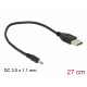 USB kontakt till DC 5.5 x 2.1 mm