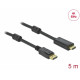 Displayport 1.2 till HDMI-kabel 5m (hane-hane), 4k 60Hz