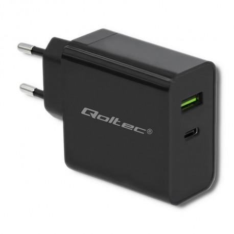 Qoltec Charger 45W PD (5-20V), Black