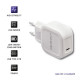 Qoltec USB-C charger 20W, PD (5-12V), White